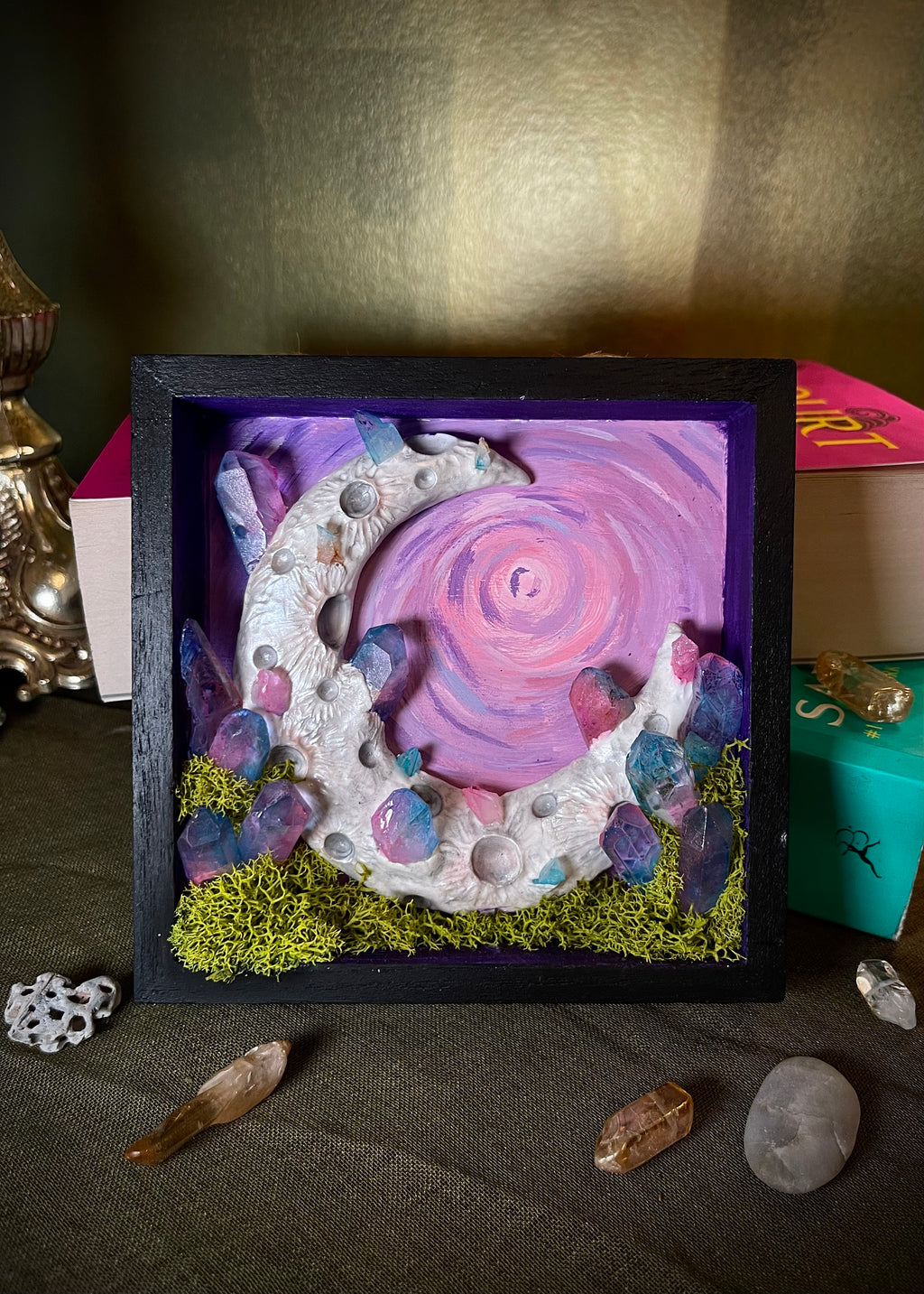 Crystal Moon Shadow Box