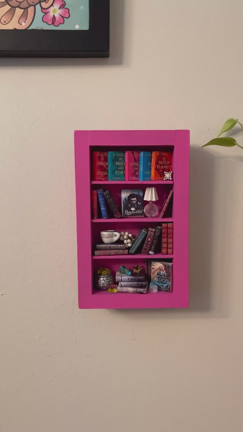 Handmade LED Bookshelf - Hot Pink