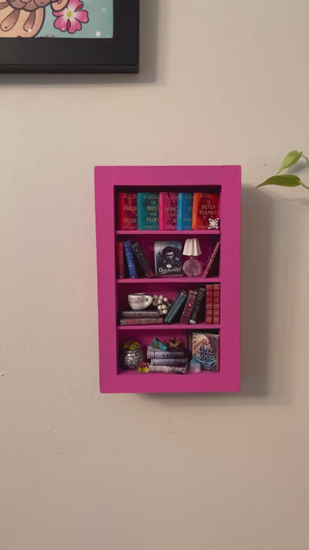 Handmade LED Bookshelf - Hot Pink